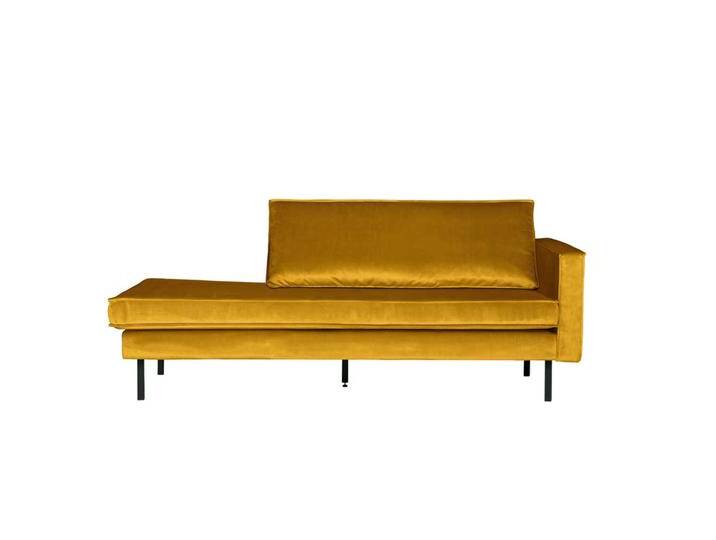 Design Recamiere in Gelb Samtbezug Retro Look von Basilicana