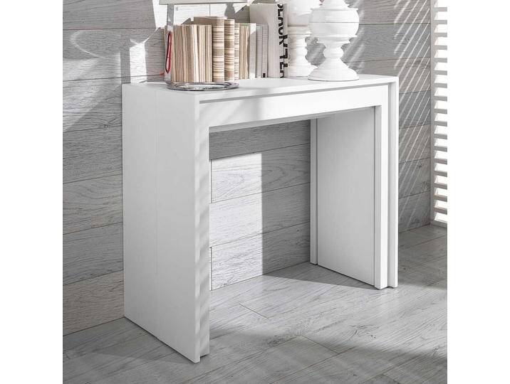 Design Schreibtisch in Weiß ausziehbar von Basilicana