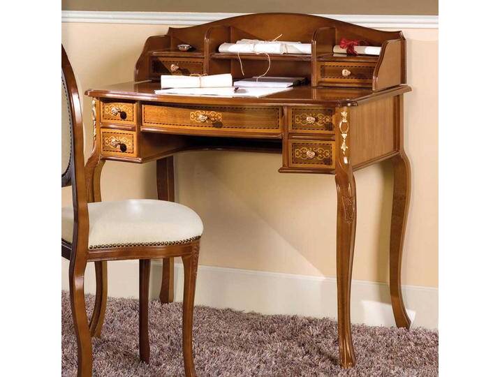 Design Schreibtisch mit Aufsatz Barock Design von Basilicana