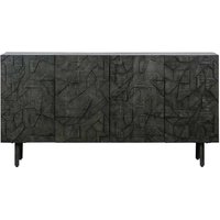 Design Sideboard mit geschnitzter Front Schwarz von Basilicana