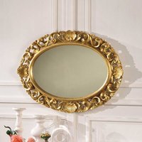 Design Spiegel in Goldfarben ovale Form von Basilicana