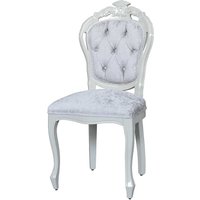 Design Stuhl in Weiß Samt Barockstil von Basilicana