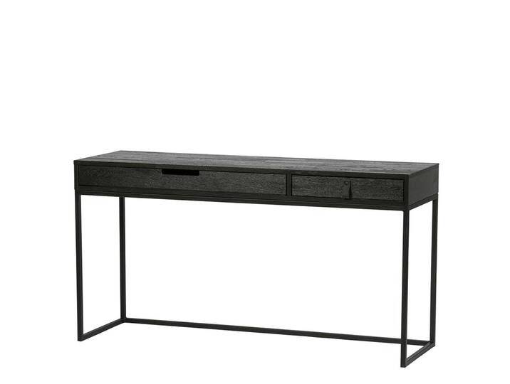 Designschreibtisch in Schwarz Eschenholz und Metall Designschreibtisch in Schwarz Eschenholz und Metall von Basilicana