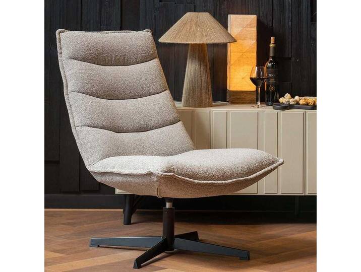 Drehbarer Loft Sessel im Retrostil Sterngestell aus Metall von Basilicana