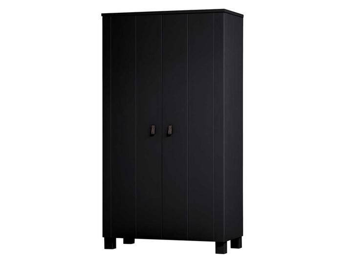 Drehtürenschrank in Schwarz Kiefer Massivholz Drehtürenschrank in Schwarz Kiefer Massivholz von Basilicana