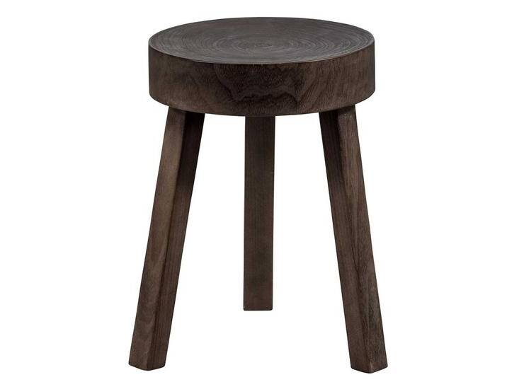 Dreibein Hocker im Landhausstil Braun (2er Set) von Basilicana