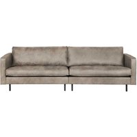 Dreisitzer Couch in Grau Kunstleder 275 cm breit von Basilicana