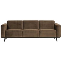 Dreisitzer Couch in Taupe Samt 230 cm breit von Basilicana