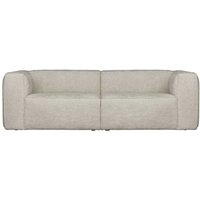 Dreisitzer Sofa in Beige meliert Strukturstoff Bezug von Basilicana