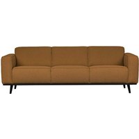 Dreisitzer Sofa in Bernsteinfarben Stoff Armlehnen von Basilicana