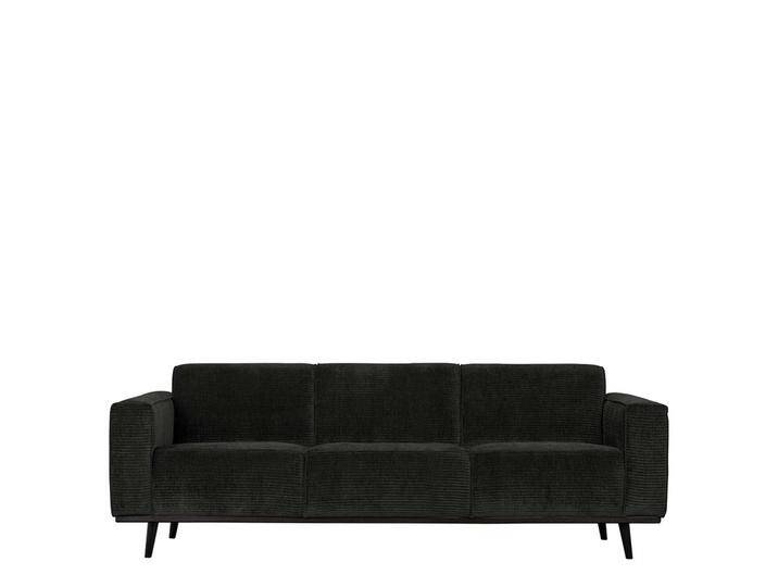 Dreisitzer Sofa in Dunkelgrau Breitcord Bezug von Basilicana