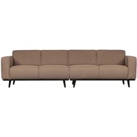 Dreisitzer Sofa in Hellbraun Stoff Federkern von Basilicana