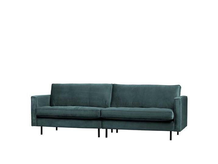 Dreisitzer Sofa in Petrol Samt 275 cm breit von Basilicana
