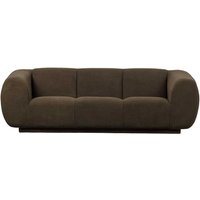 Dreisitzer Sofa in Premium Qualität Dunkelgrün Plüsch von Basilicana