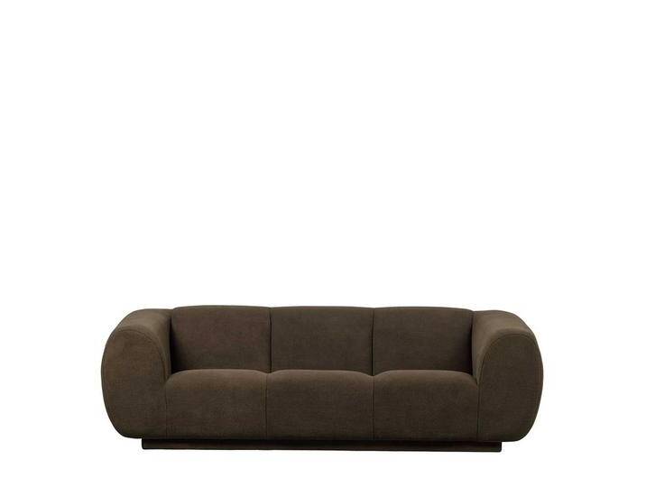 Dreisitzer Sofa in Premium Qualität Dunkelgrün Plüsch von Basilicana