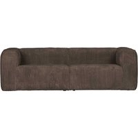 Dreisitzer Sofa modern in Schlammfarben Breitcord Bezug von Basilicana