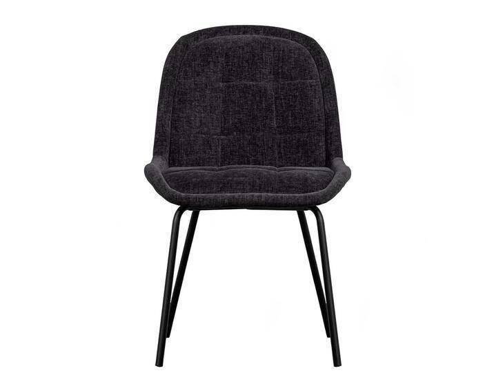 Dunkelgraue Samt Stühle in modernem Design Gestell aus Metall (2er Set) von Basilicana