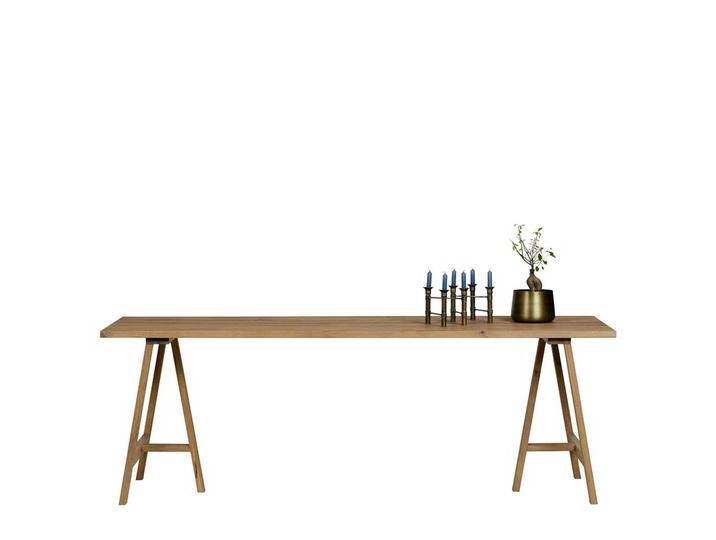 Echtholztisch aus Eiche Massivholz geölt und gebürstet von Basilicana