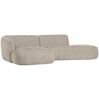 Eckcouch Beige modern mit Bezug aus Webstoff 42 cm Sitzhöhe von Basilicana