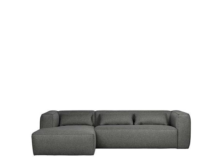 Eckcouch mit Bezug aus Stoff 46 cm Sitzhöhe von Basilicana