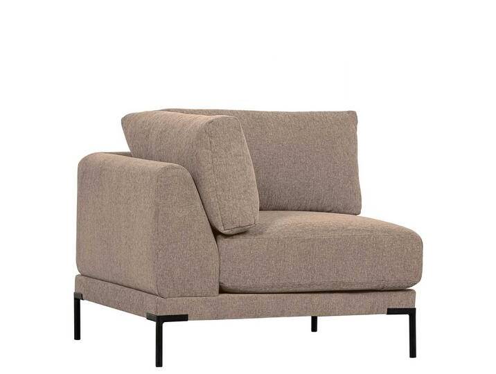 Ecksofa Modul Loungesofa in Schlammfarben aus Chenillegewebe von Basilicana