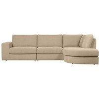 Ecksofa in Beige Stoff in modernem Design 301 cm breit von Basilicana