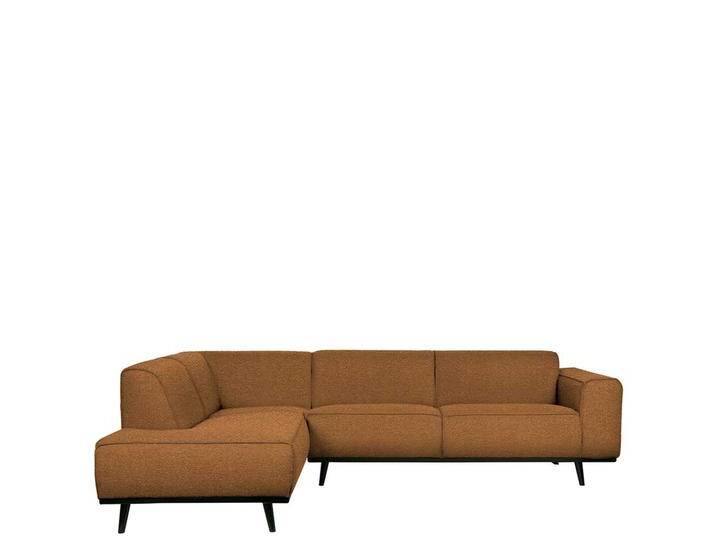 Ecksofa in Bernsteinfarben Stoff Federkern von Basilicana