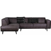 Ecksofa in Dunkelgrau aus recyceltem Leder von Basilicana