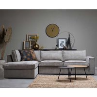 Ecksofa in Grau Grün Cord Webstoff modern von Basilicana