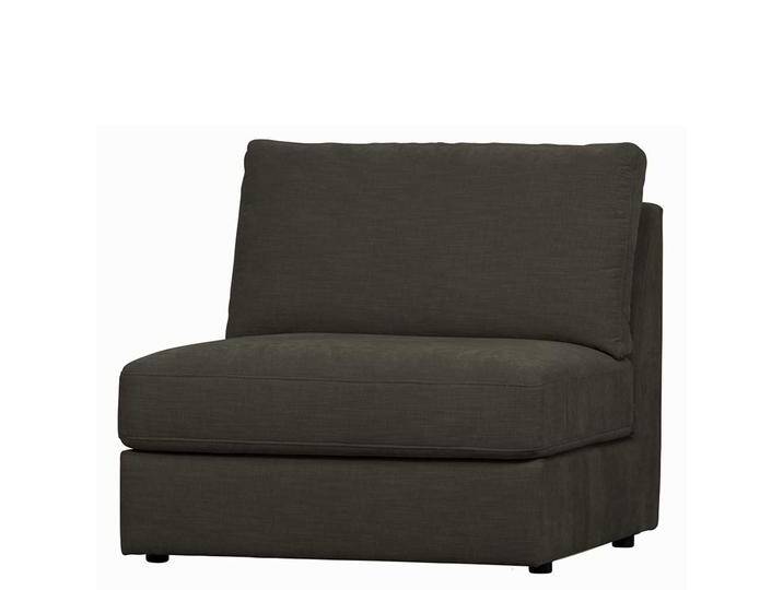 Einsitzer Element Sofa Anthrazit in modernem Design Rücken echt bezogen Einsitzer Element Sofa Anthrazit in modernem Design Rücken echt bezogen von Basilicana