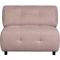 Einsitzer Modul Sofa in Mauve Falchgewebe Vierfußgestell aus Holz von Basilicana