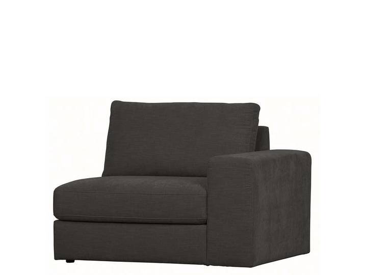Einsitzer Sofa in Anthrazit Armlehne rechts von Basilicana