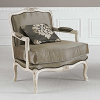 Eleganter Wohnzimmer Sessel in italienischem Design Taupe und Weiß von Basilicana