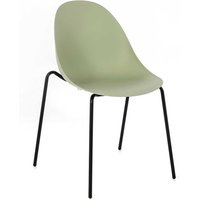 Esstisch Stühle in Hellgrün und Schwarz Kunststoff und Metall (4er Set) von Basilicana