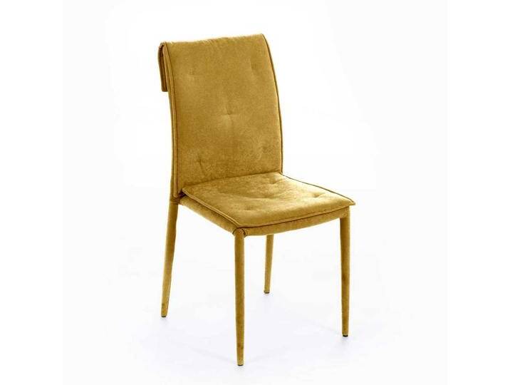 Esstisch Stühle in modernem Design Microfaser in Gelb (4er Set) von Basilicana