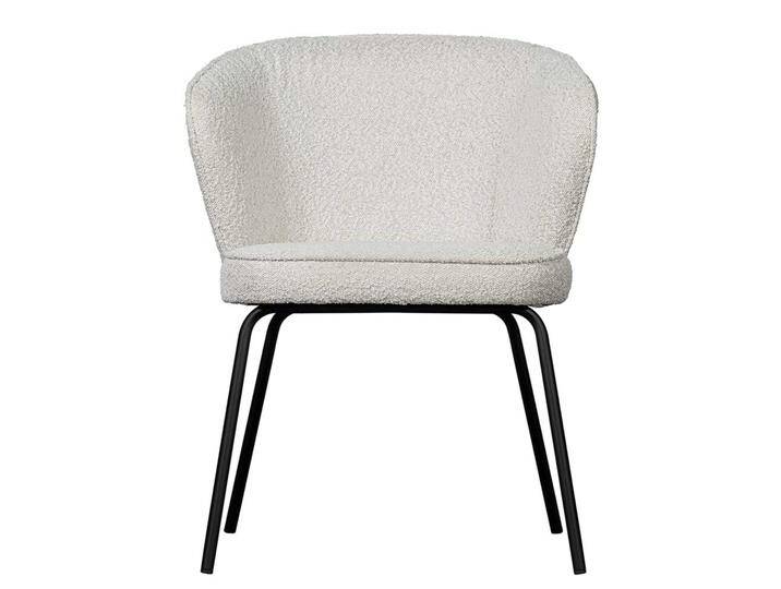 Esszimmerstuhl Set modern in Cremefarben und Schwarz 60 cm breit (2er Set) von Basilicana