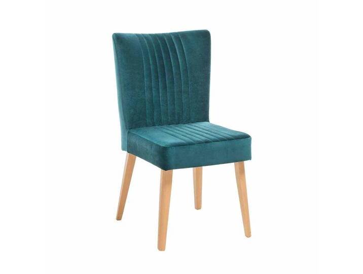 Esszimmerstuhl im Mid Century Design Petrol Stoff von Basilicana
