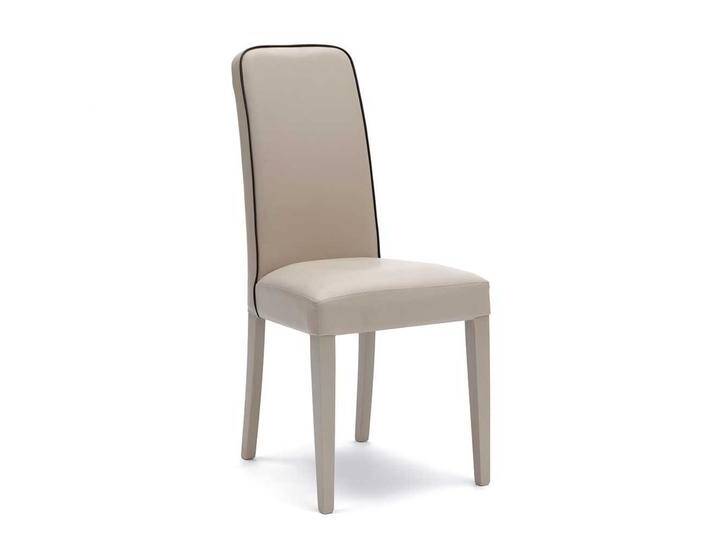 Esszimmerstuhl in Creme Kunstleder Buche Massivholz (2er Set) von Basilicana