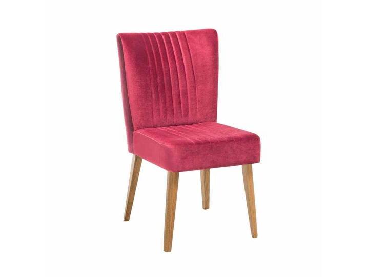 Esszimmerstuhl, Pink, 52x61x92 cm, Webstoff & Eiche Massivholz, Retro, Basilicana Esszimmerstuhl, Pink, 52x61x92 cm, Webstoff & Eiche Massivholz, Retro, Basilicana von Basilicana