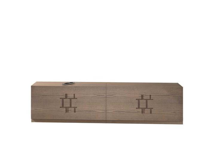 Fernsehboard in Esche dunkel furniert 180 cm breit (2er Set) von Basilicana