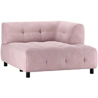 Flachgewebe Modulsofa Mauve in modernem Design Fußgestell aus Holz von Basilicana