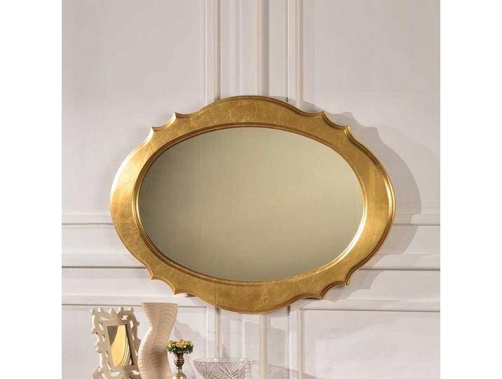 Flurspiegel in Goldfarben ovale Form von Basilicana