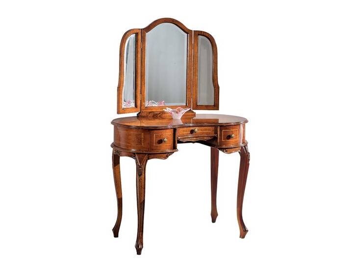 Frisiertisch mit Nussbaum furniert Barock Design Frisiertisch mit Nussbaum furniert Barock Design von Basilicana