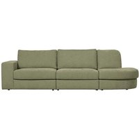 Gemütliches Sofa modern in Graugrün Stoff drei Sitzplätzen von Basilicana