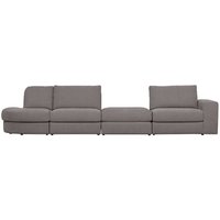 Graue Sofa Kombination aus Webstoff vier Sitzplätzen von Basilicana