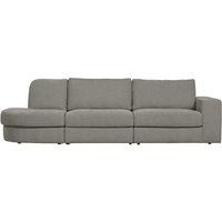 Graues Sofa modern mit Webstoff Bezug 298 cm breit - 98 cm tief von Basilicana