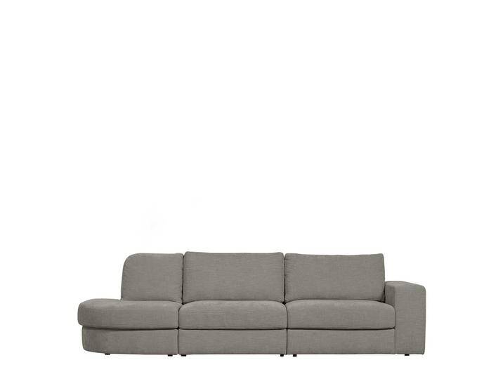 Graues Sofa modern mit Webstoff Bezug 298 cm breit - 98 cm tief von Basilicana