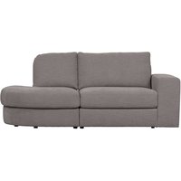 Graues Zweisitzer Sofa in modernem Design Rücken echt bezogen von Basilicana