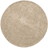 Heller Skandi Stil Teppich in Beige 150 cm Durchmesser von Basilicana