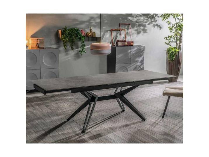 Hochwertiger Tisch mit Keramikplatte Marmor Optik Grau Hochwertiger Tisch mit Keramikplatte Marmor Optik Grau von Basilicana